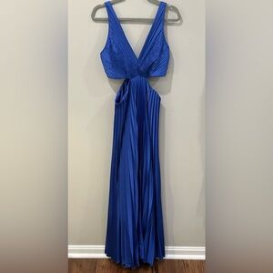 The A&F Giselle Pleated Cutout Maxi Dress